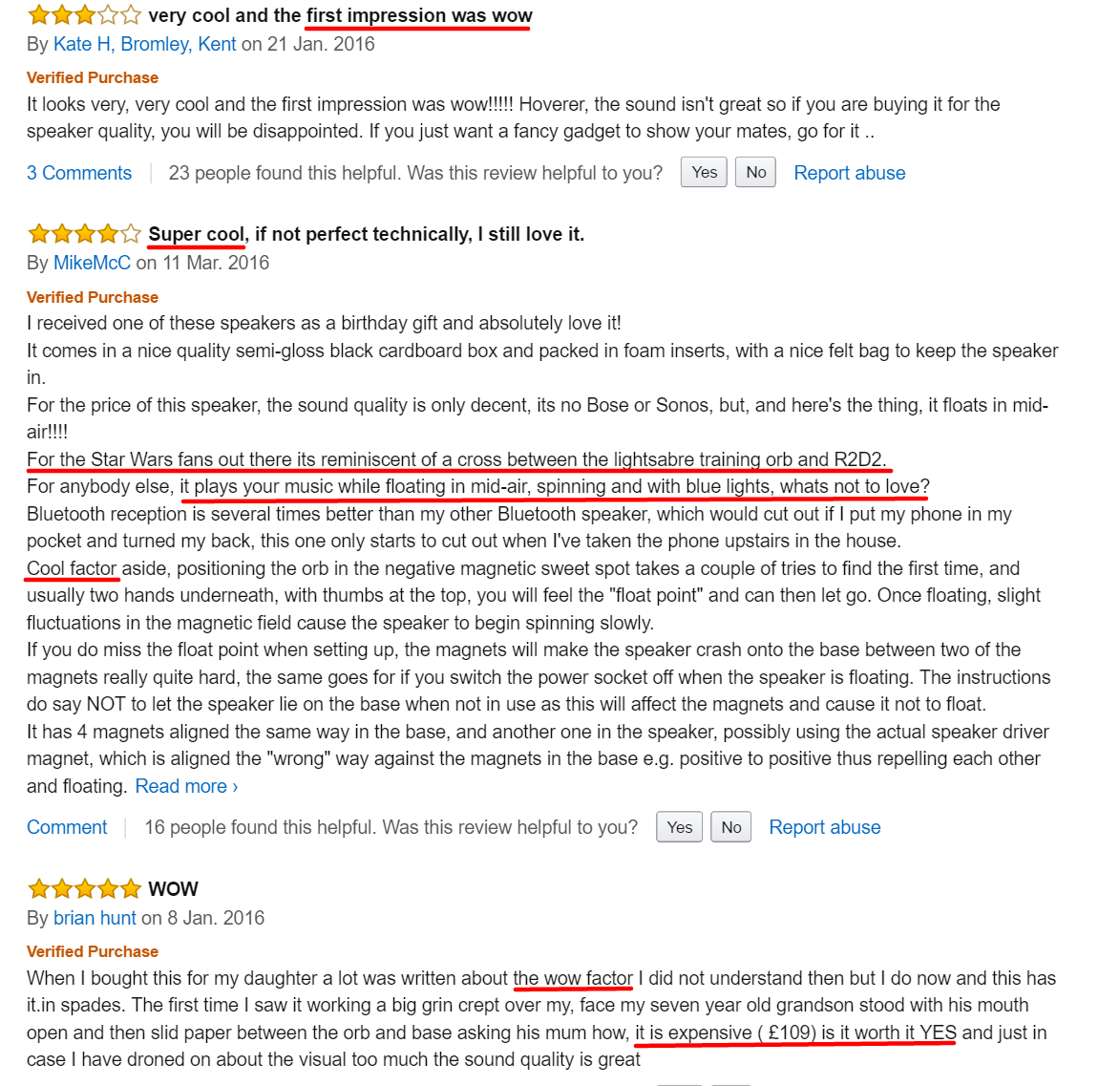 Orb Amazon reviews